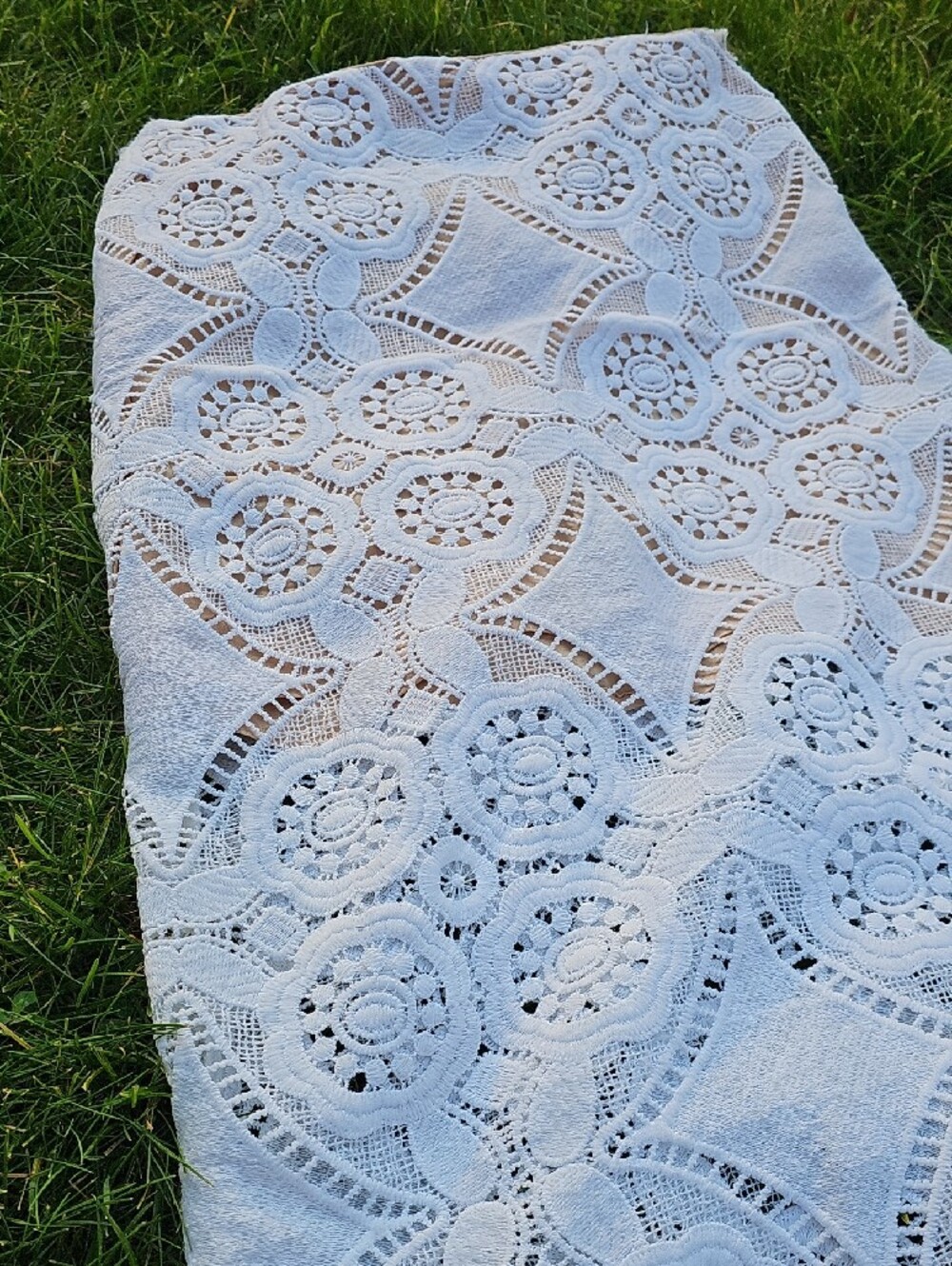 Abercrombie & Fitch Crochet White Lace Midi Pencil Skirt Wedding Bridal D17 - Picture 3 of 7